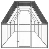 Vidaxl Poulet Coop 2x8x2 m galvaniséiert Stol