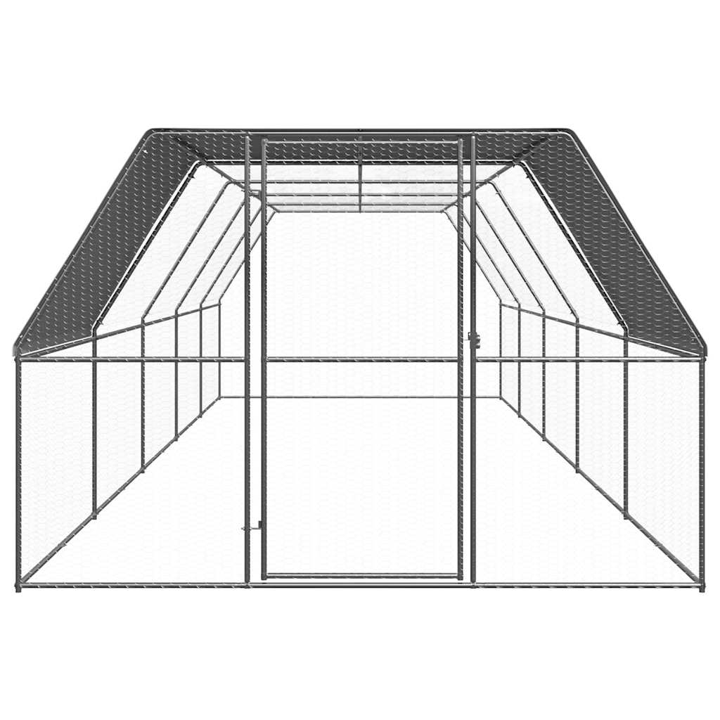 Vidaxl Poulet coop 3x10x2 m galvaniséiert Stol