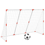 Vidaxl Children's Football Gol con palline 2 in 1 184x64x124 cm bianco