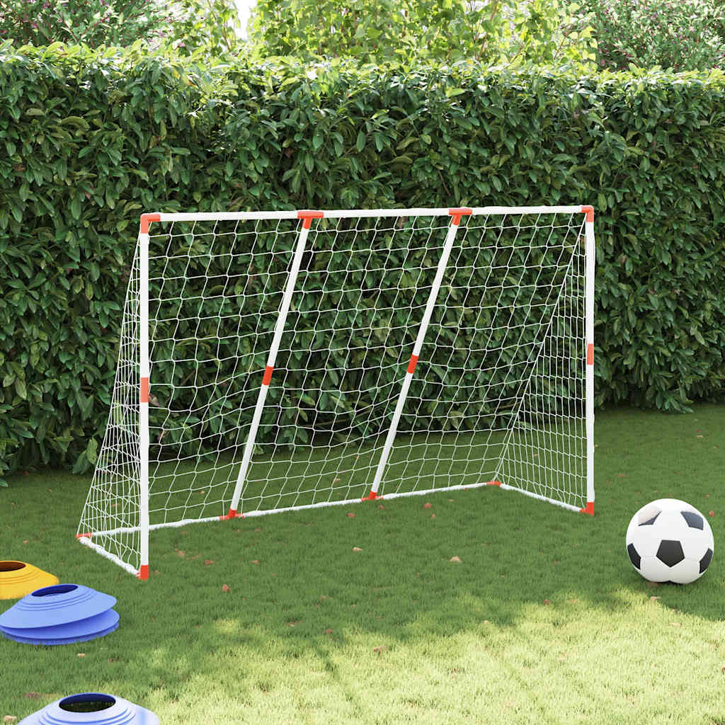 Vidaxl Children's football goal with balls 2-in-1 184x64x124 cm white