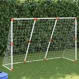 Vidaxl Football pour enfants avec des balles 2 en 1 184x64x124 cm blanc