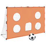 Vidaxl Kanner Fussballsam mam Zil Mat an de Ball 182x62x18 cm