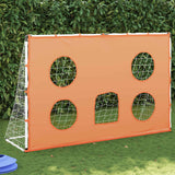 Vidaxl Kanner Fussballsam mam Zil Mat an de Ball 182x62x18 cm