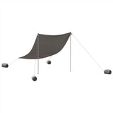 Vidaxl Beach Canopy mat Sand Ankers 214x236 cm Grey