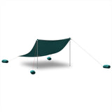 Vidaxl beach hide with sand anchors 304x300 cm green