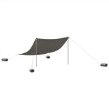 Vidaxl Strand Canopy mat Sand Ankers 304x300 cm Grey