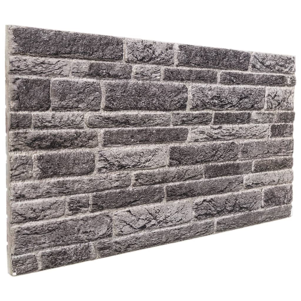 Paneles de pared Vidaxl 10 st 3d 100x50 cm EPS antracita