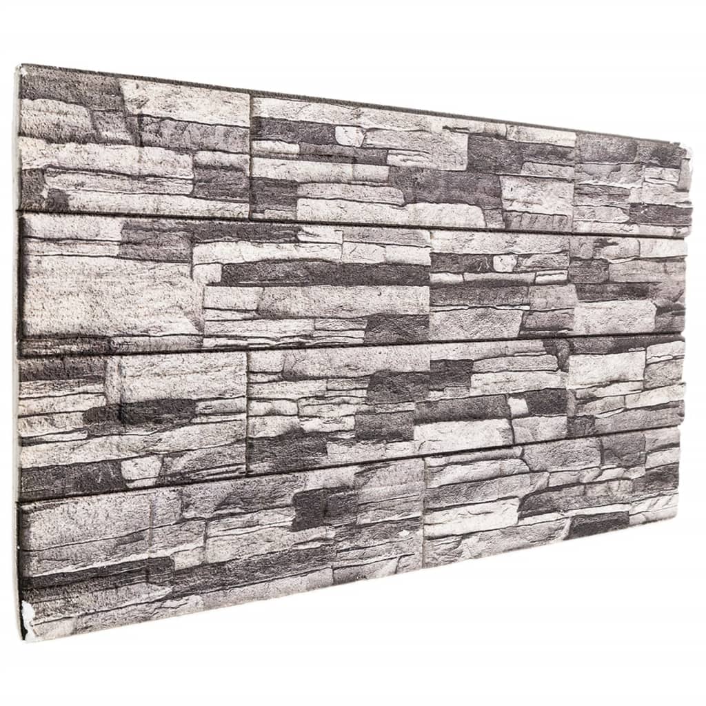 Vidaxl Wall panels 10 st 3D 100x50 cm EPS light gray