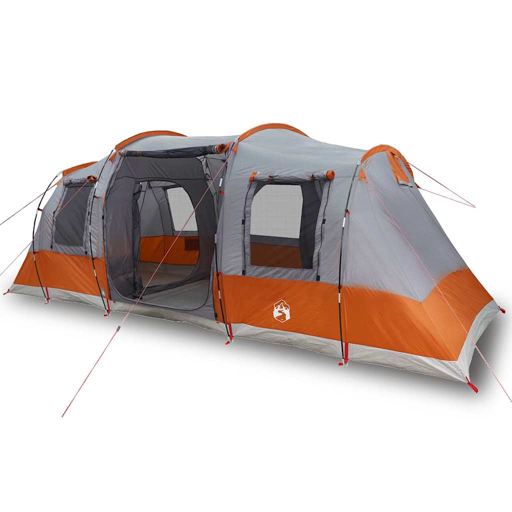 Vidaxl Tunnel Stan 4-Person Waterproof Grey and Orange