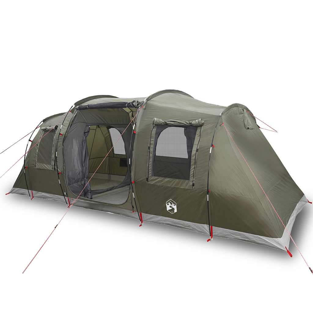 Vidaxl Tunnel tent 4-person waterproof olive green