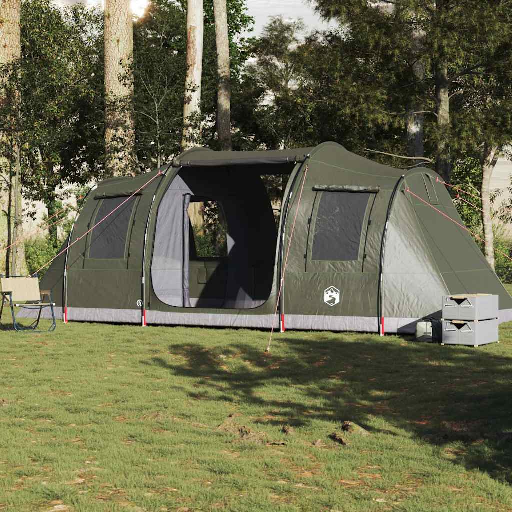 Vidaxl Tunnel tent 4-person waterproof olive green