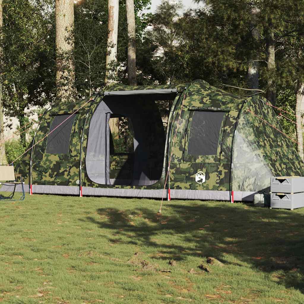 Vidaxl Tunnel Tent à 4 personnes Camouflage imperméable