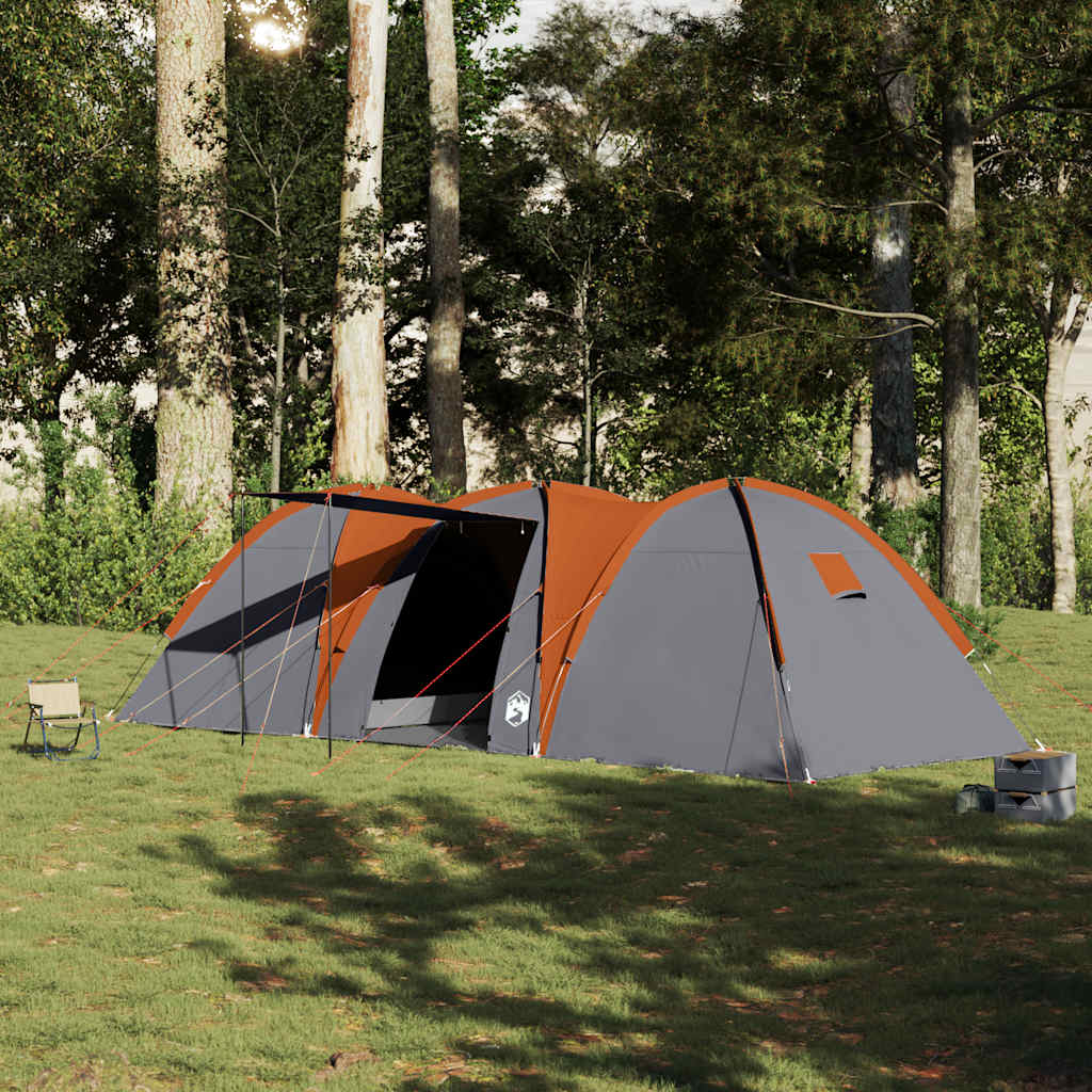 Vidaxl Dome tent 8-person waterproof gray and orange