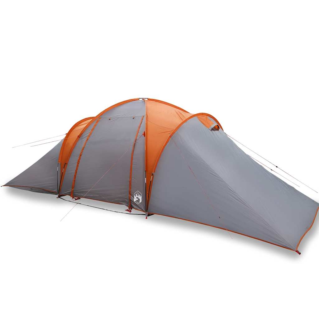 Vidaxl Dome Stan 6-Person Waterproof Grey and Orange