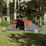 Vidaxl Dome Stan 6-Person Waterproof Grey and Orange