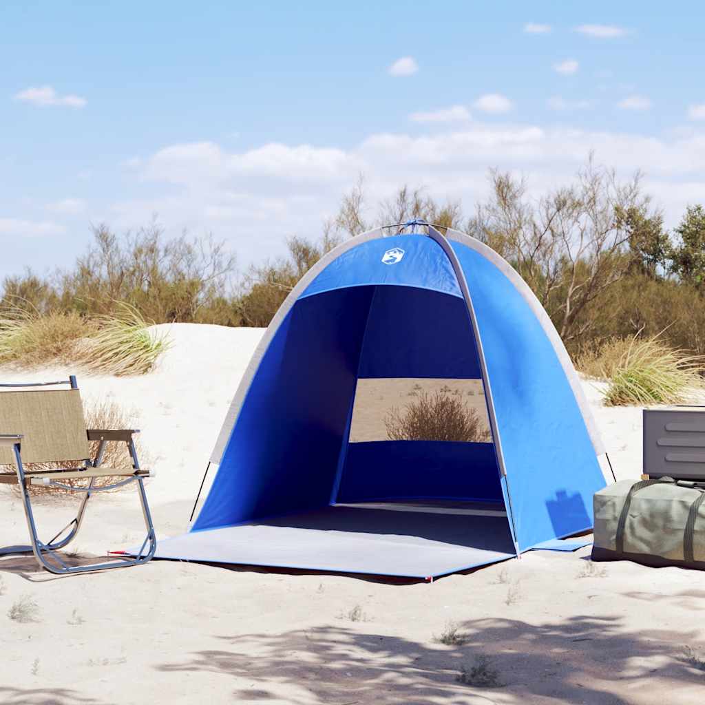 Vidaxl plage tente 3 personnes imperméables azure bleu