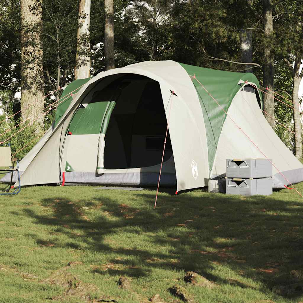 Vidaxl Dome Tenda a 6 persone impermeabile verde