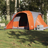 Vidaxl Dome tent 6-person waterproof gray and orange