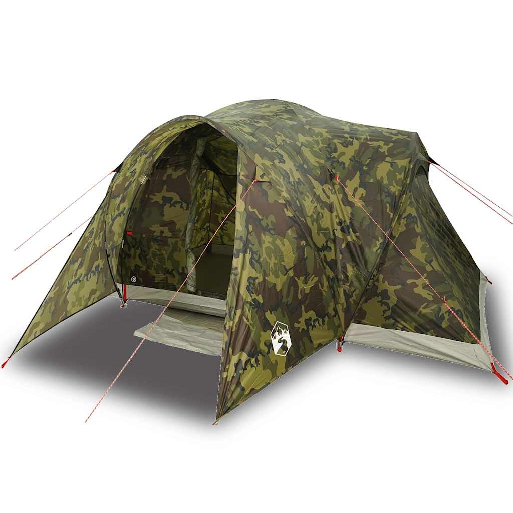 Vidaxl Dome Tent Camuflaje impermeable de 6 personas