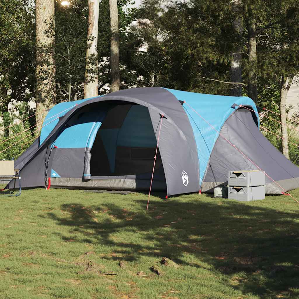 Vidaxl dome tente 6 personnes imperméables bleu