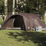 Vidaxl dome tente 6 personnes étanche marron imperméable