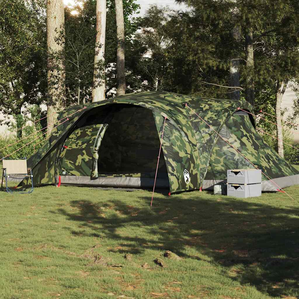 Vidaxl Dome Tent Camuflaje impermeable de 6 personas