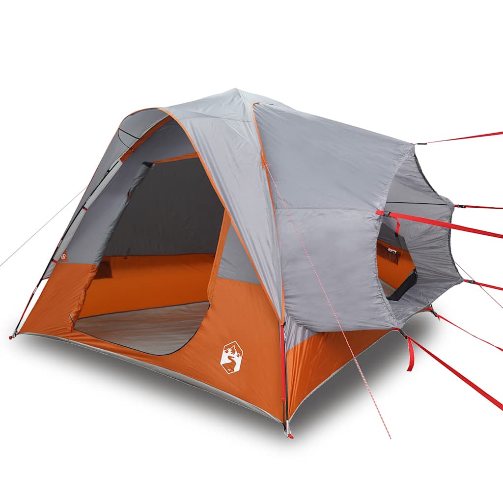 Vidaxl Autotent 4-person waterproof gray and orange