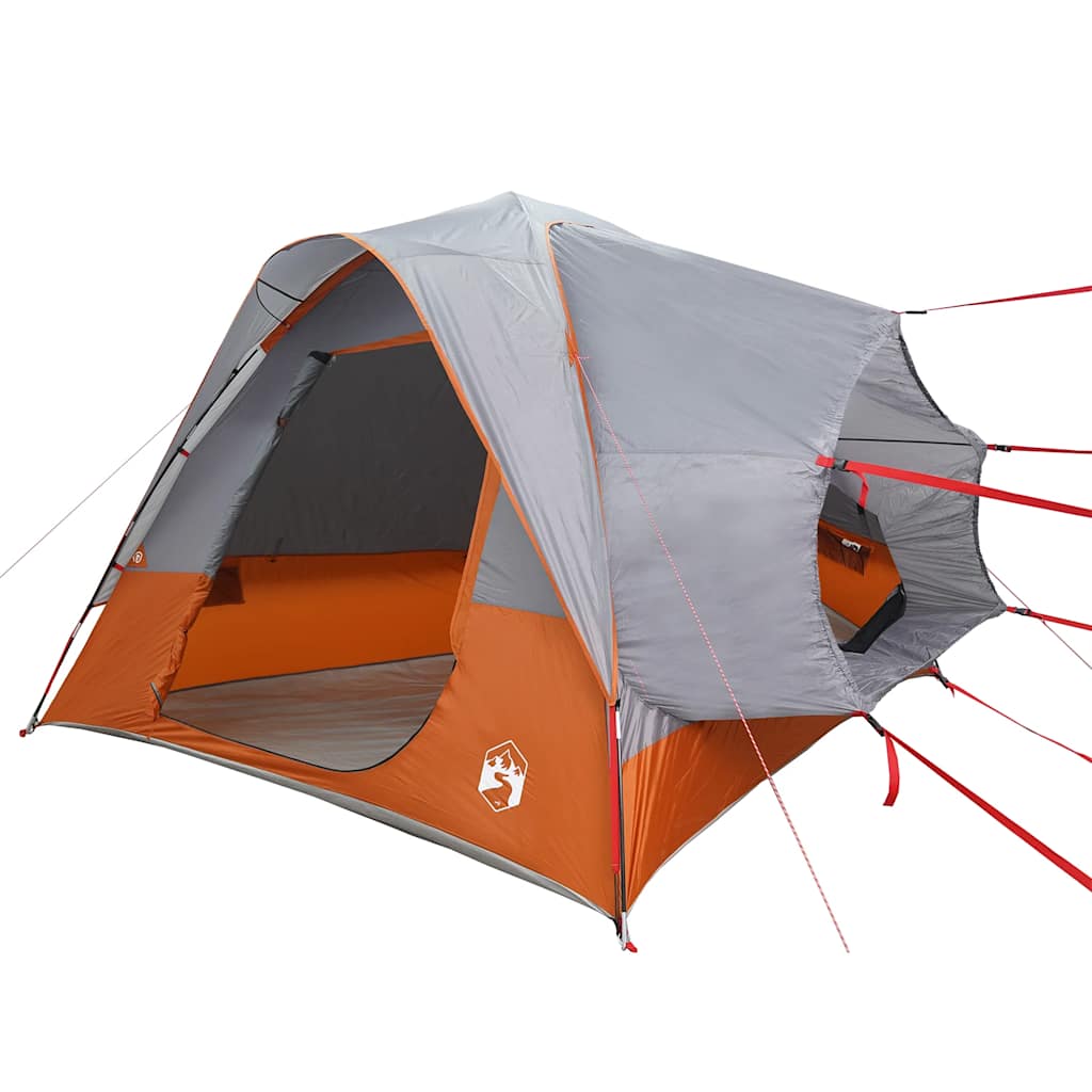 Vidaxl Autotent 4-person waterproof gray and orange