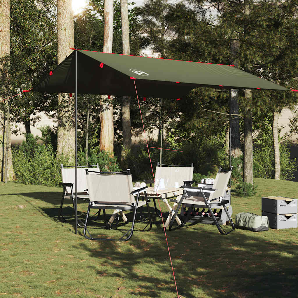 Vidaxl Camping Canopy étanche 306x306 cm vert olive