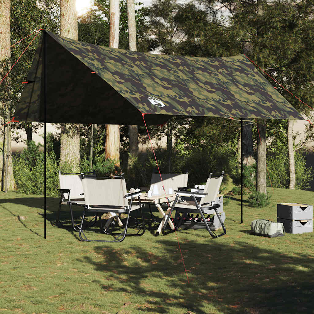 Vidaxl Camping Canvas étanche 438x376x212 cm Camouflage