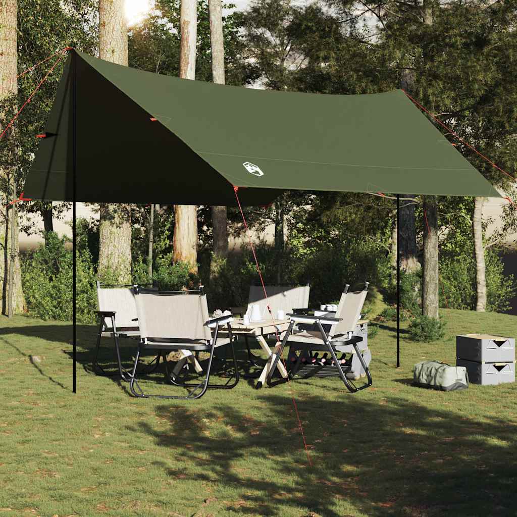 Vidaxl camping takvattentät 462x306x211 cm olivgrön