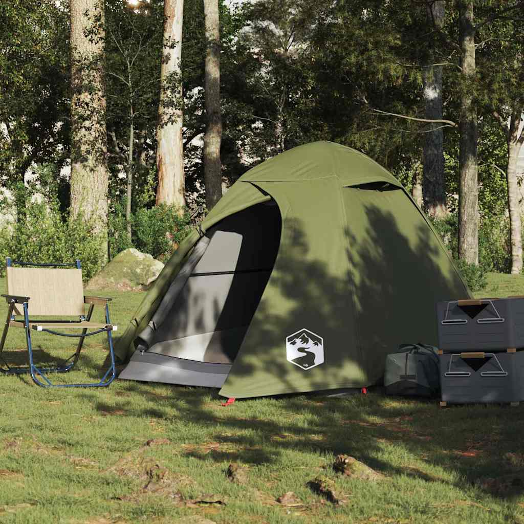 Vidaxl Dome tent 2-person waterproof olive green