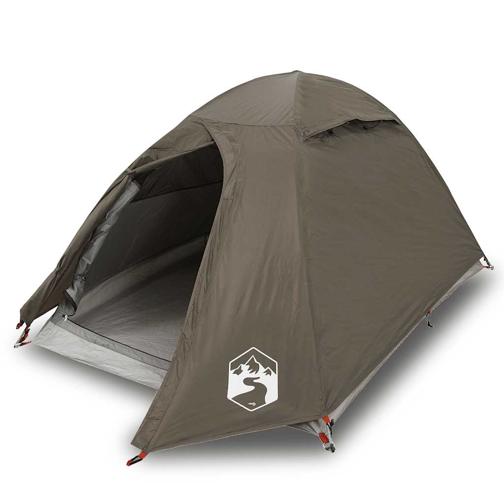 Vidaxl dome tente 2 personnes étanche marron imperméable