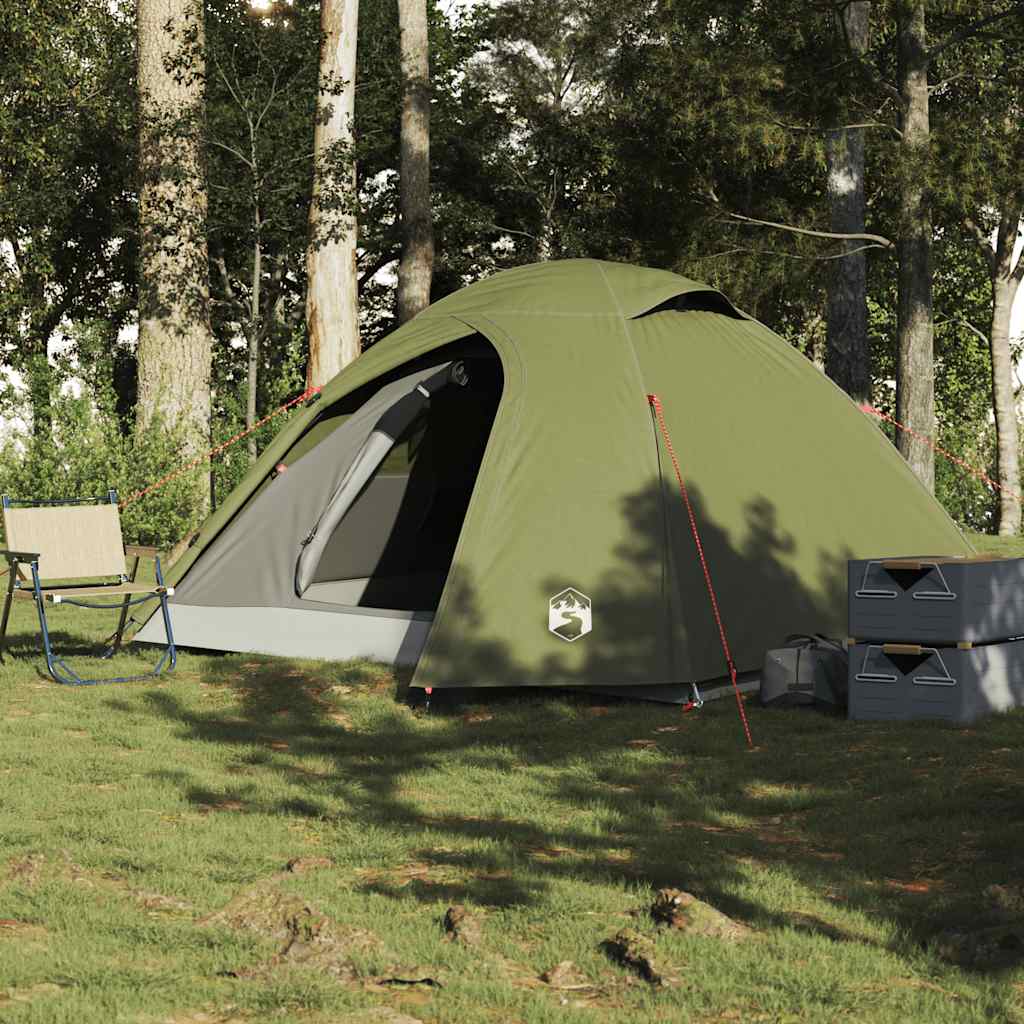 Vidaxl dome tente 3 personnes étanche à l'olive vert