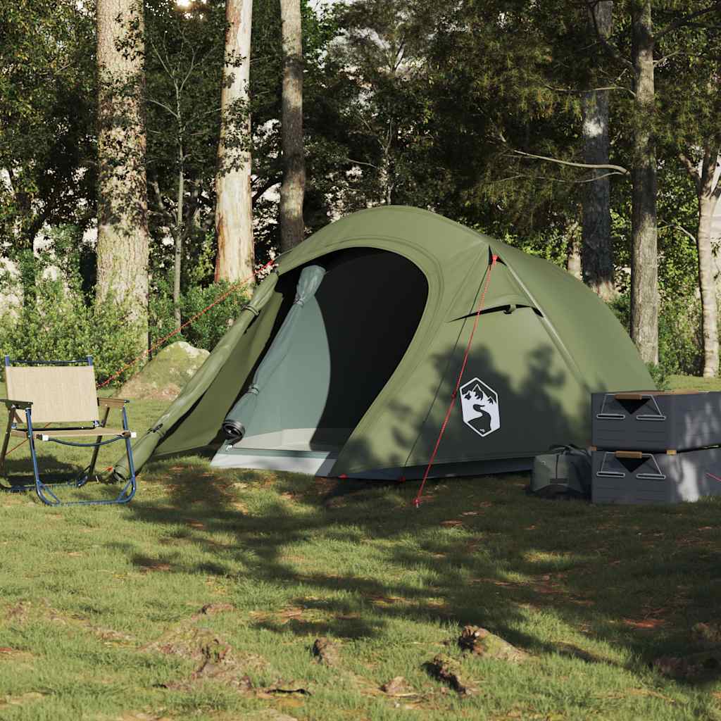 Vidaxl Tunnel Tent 3 Personne étanche à l'olive vert