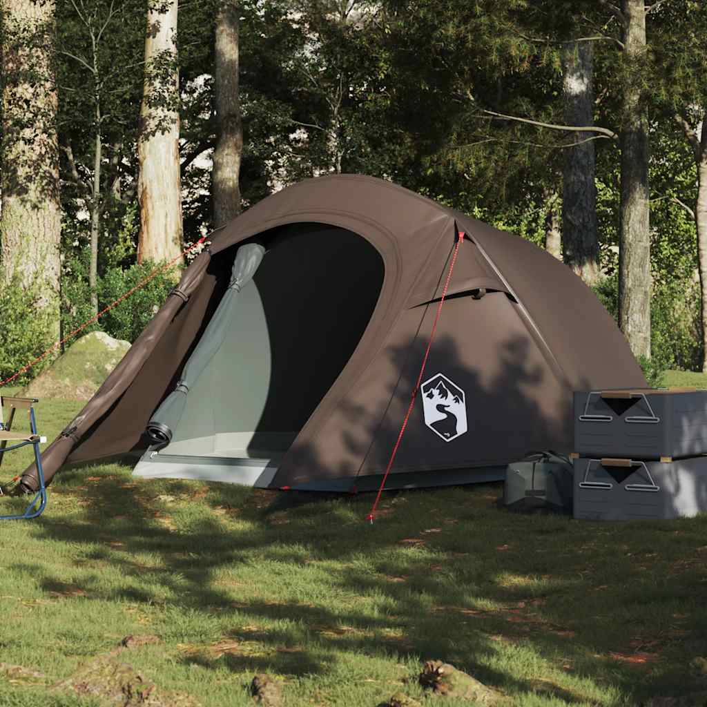 Vidaxl Tunnel tent 3-person waterproof brown