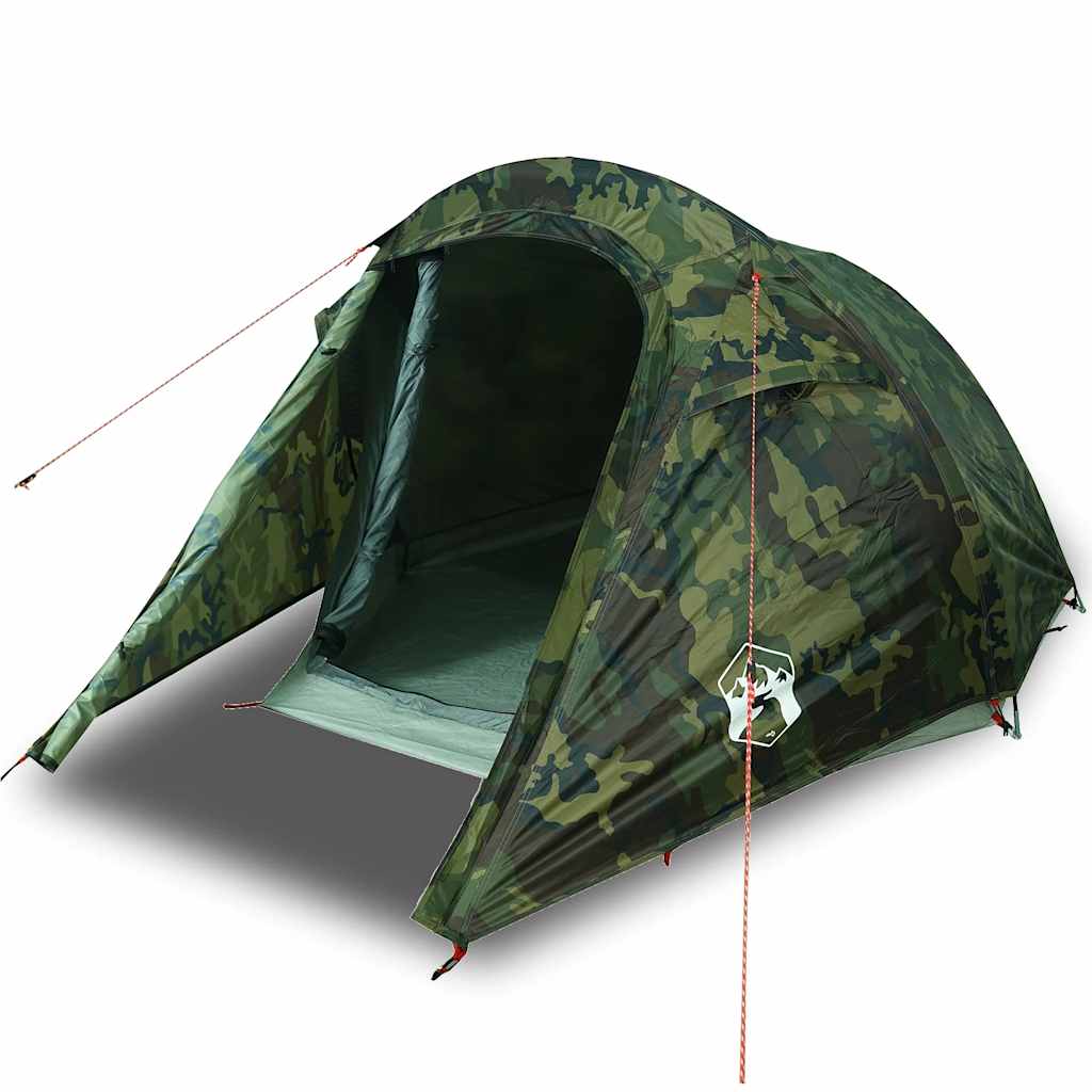 Vidaxl Tunnel Tent à 3 personnes Camouflage imperméable