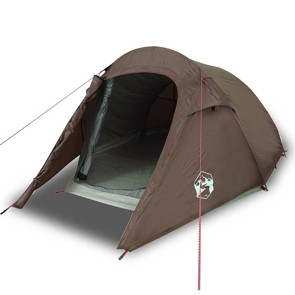 Vidaxl Tunnel tent 2-person waterproof brown