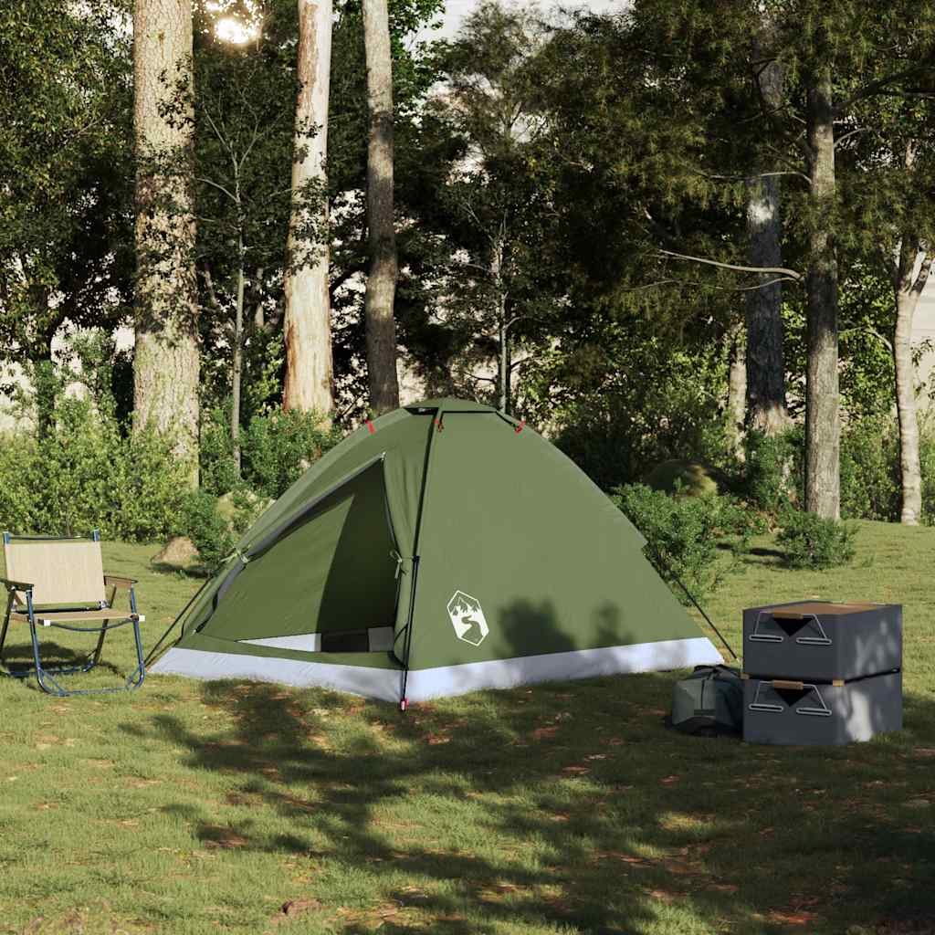 Vidaxl Dome Tent de 2 personas Green a prueba de agua