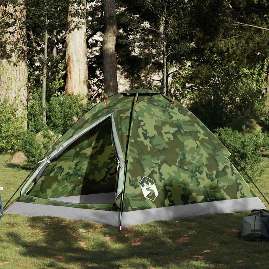 Vidaxl koepeltent 2-persoons waterdicht camouflage