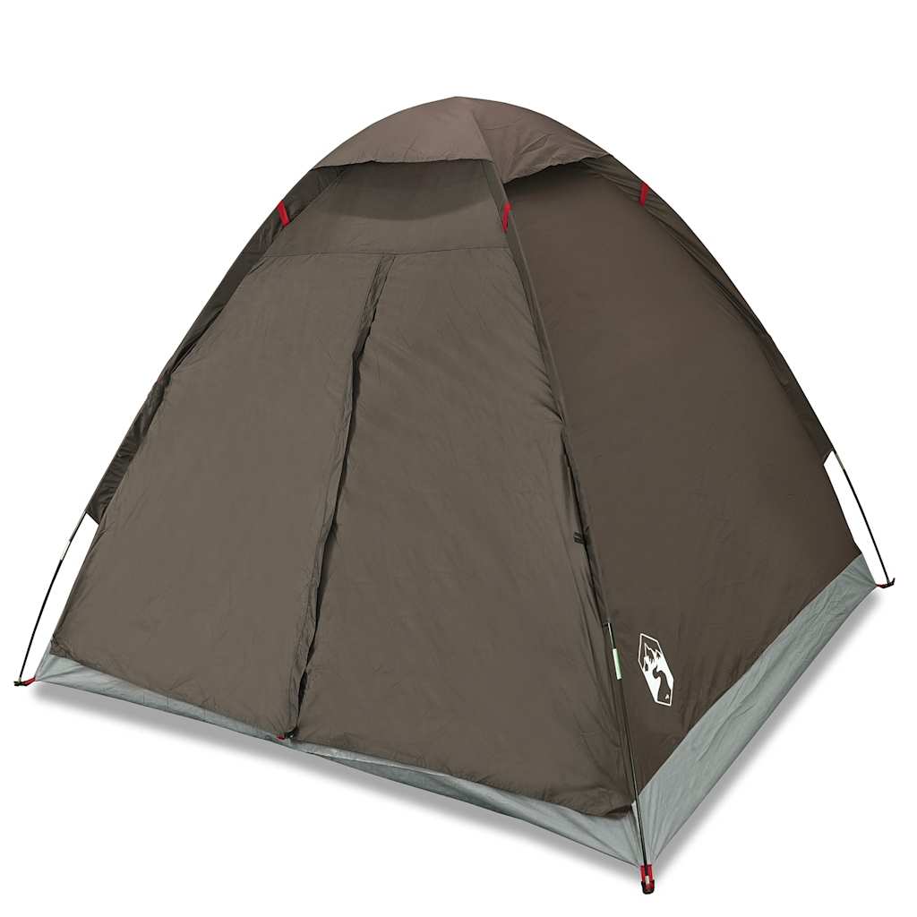 Vidaxl dome tente 4 personnes étanche marron imperméable