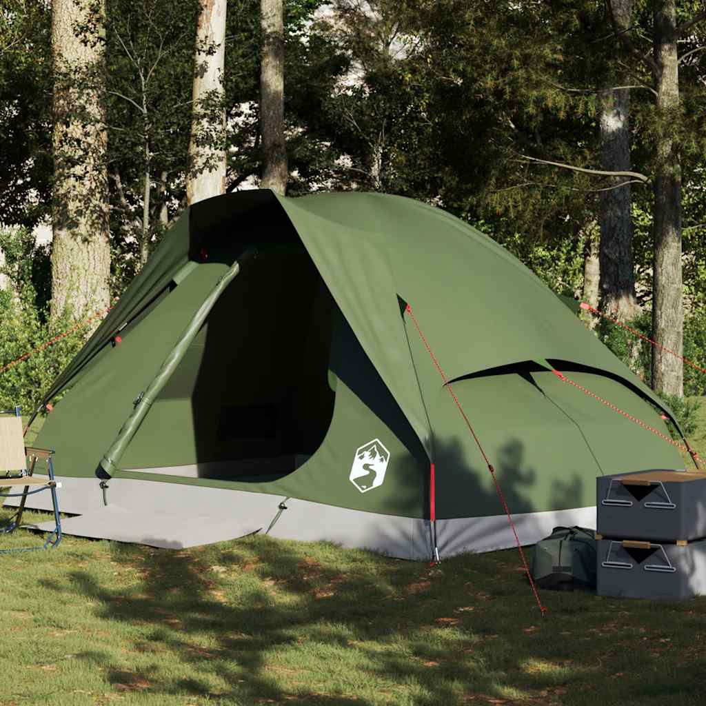 Vidaxl Dome tent 4-person waterproof olive green