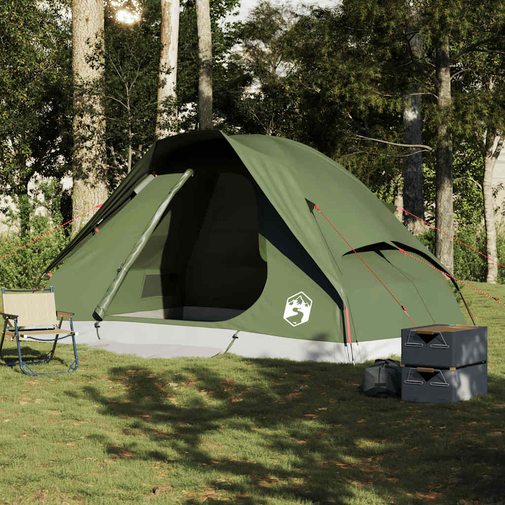 Vidaxl Dome Stan 6-Person Waterproof Olive Green