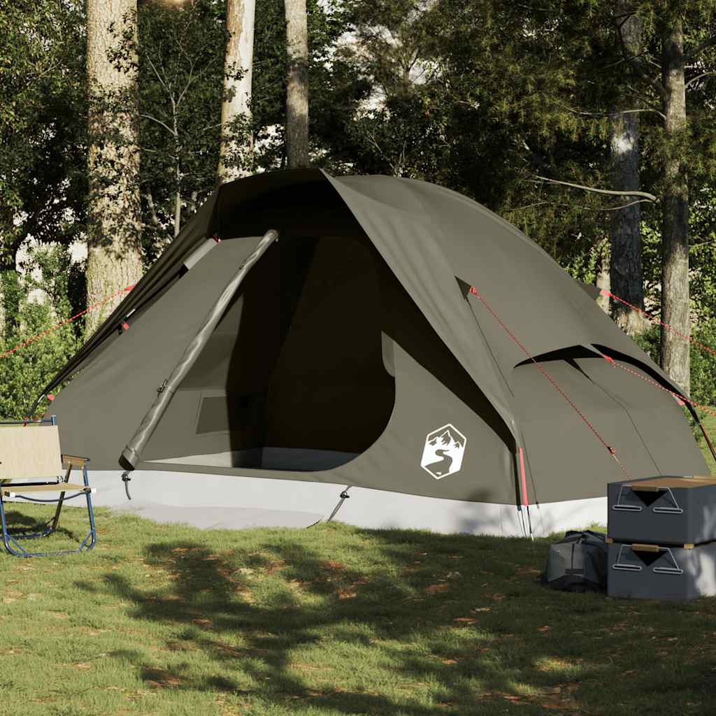 Vidaxl Dome tent 6-person waterproof brown