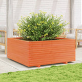 VidaXL Plantenbak 110x110x49,5 cm massief grenenhout wasbruin