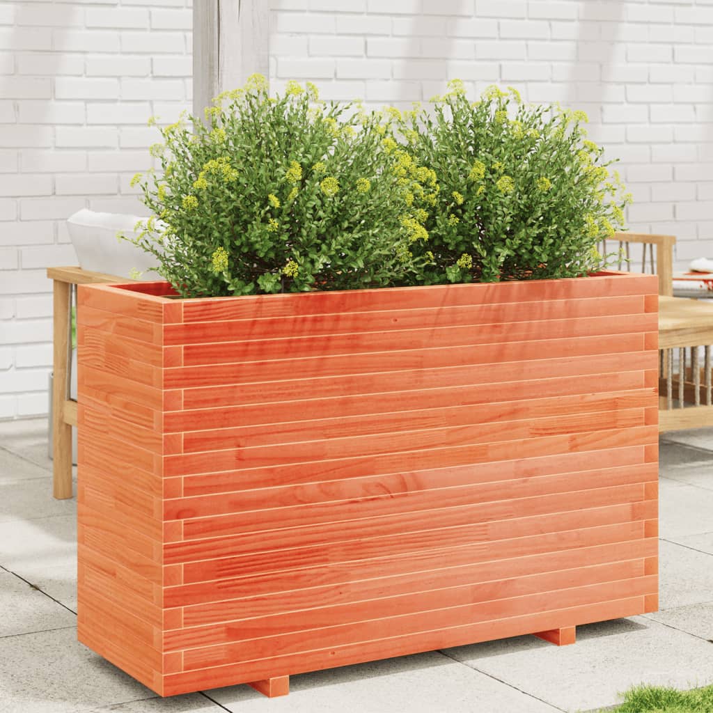 VidaXL Plantenbak 110x40x72,5 cm massief grenenhout wasbruin