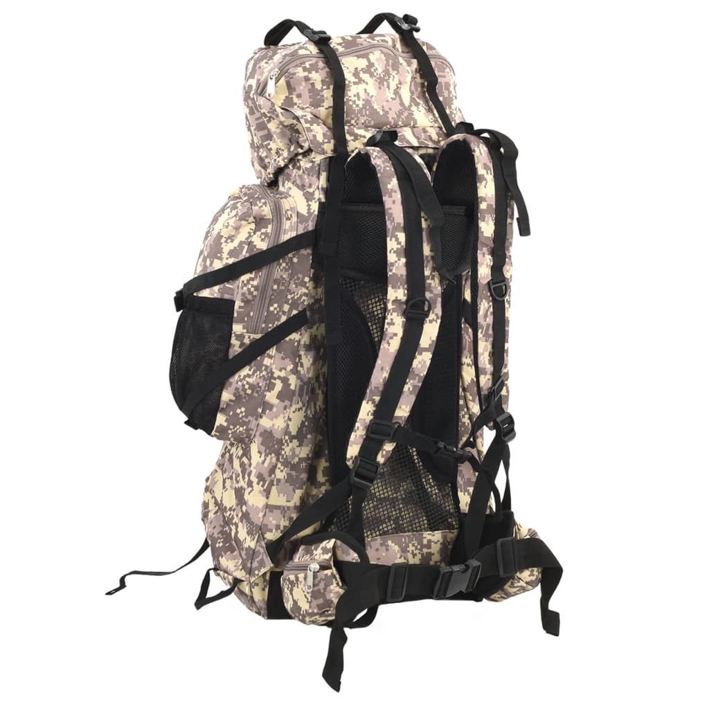 Vidaxl wandelrugzak 60 l camouflage oxford stof camelbruin