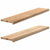 Vidaxl traptreden 2 st 120x25x2 cm onbehandeld massief eikenhout