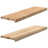 Vidaxl traptreden 2 st 90x30x2 cm onbehandeld massief eikenhout