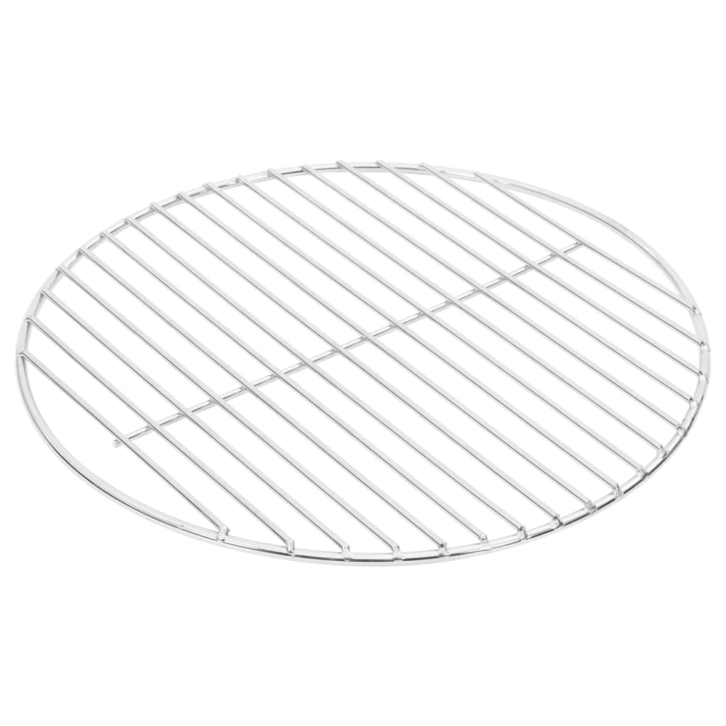 VidaXL Barbecuerooster rond Ø34,5 cm 304 roestvrij staal